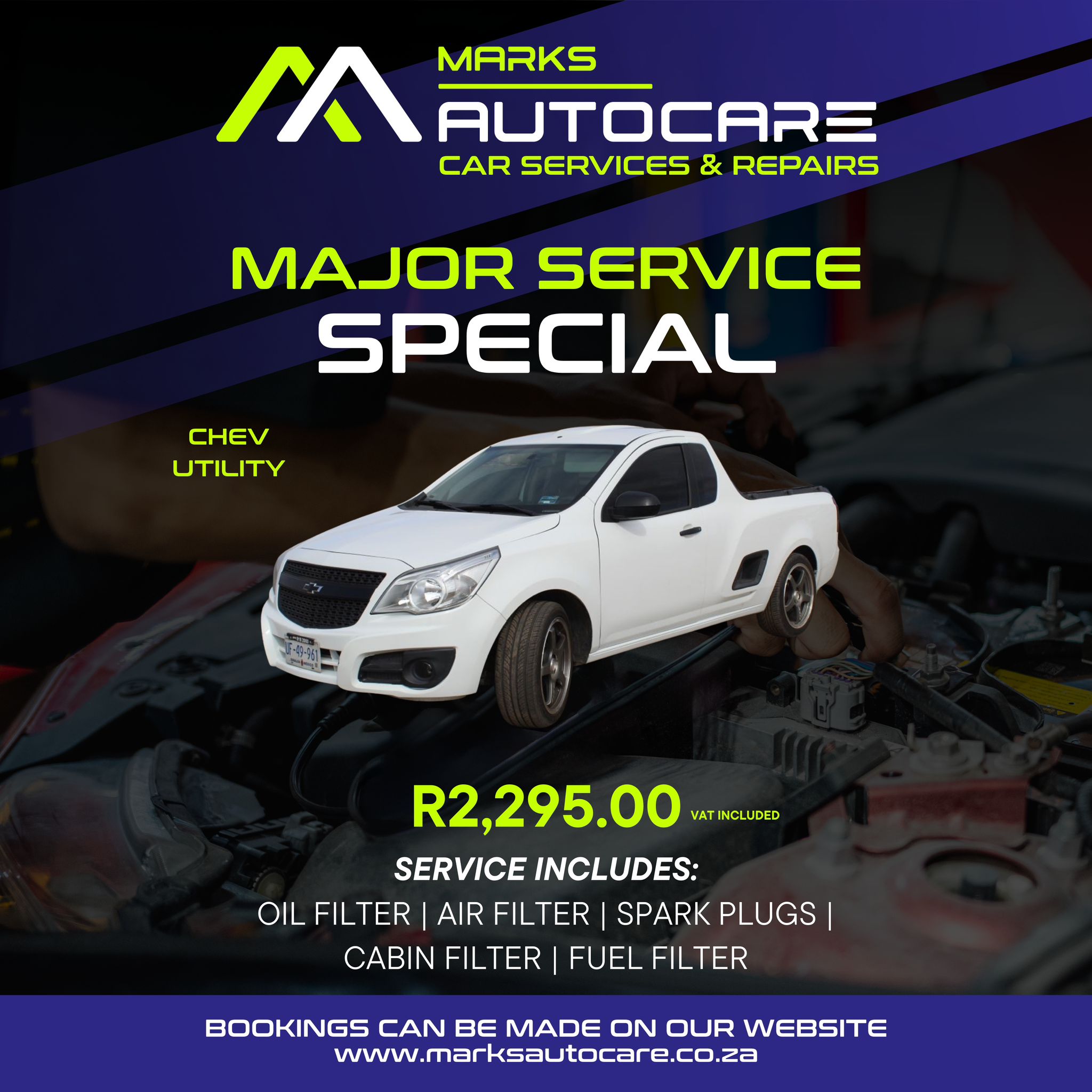 Mark’s Auto Care Specials Mark’s Auto Care providing premium car servicing, vehicle maintenance and professional automotive repairs in the Western Cape.