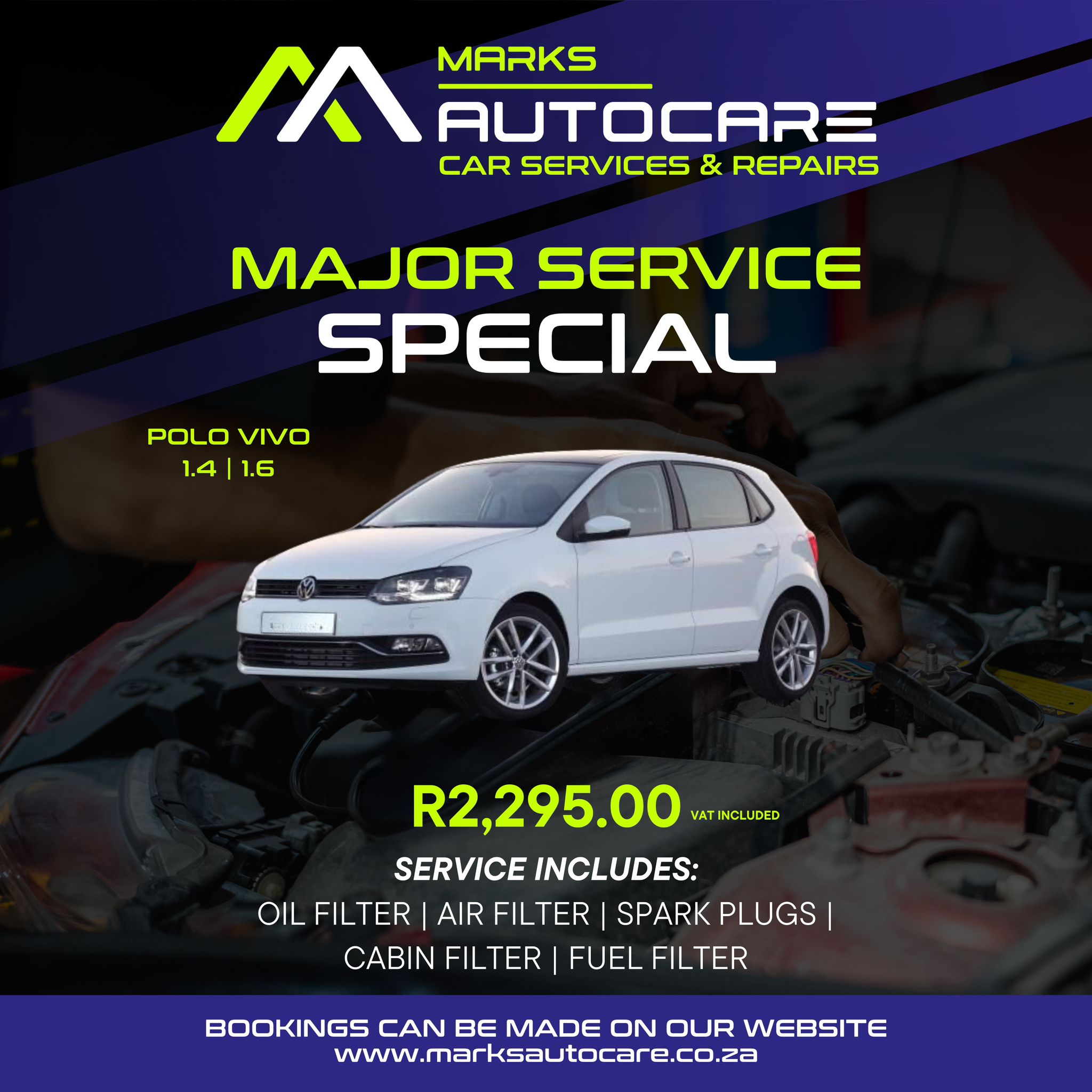 Mark’s Auto Care Specials Mark’s Auto Care providing premium car servicing, vehicle maintenance and professional automotive repairs in the Western Cape.